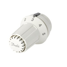 013G5015 RAS-C Liquid sensor, Low temperature fixed, 15°C limit, upper temperature limitable, Adjustable between 15-28°C, Plug-in click connection, Valve Thermostat with White Liquid and Gas Sensor
