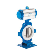 PAV 805.100 DA DN100 Pneumatic Actuated Butterfly Valve with Teflon Seal PAV 805.100 DA DN100 Pneumatic Actuated Butterfly Valve with Teflon Seal