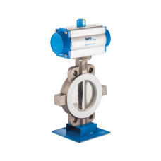 PAV 807.100 DA DN100 Pneumatic Actuated Stainless Body Butterfly Valve PAV 807.100 DA DN100 Pneumatic Actuated Stainless Body Butterfly Valve